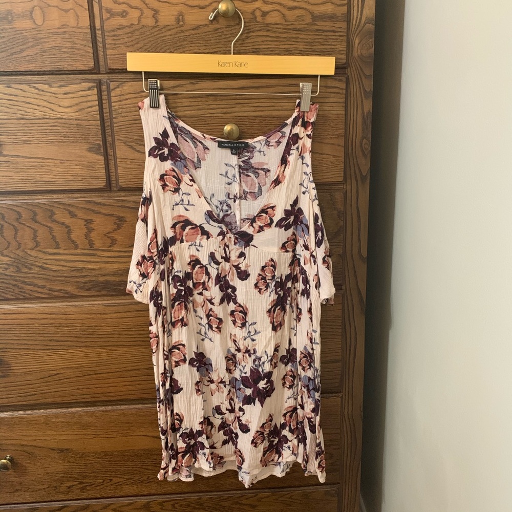 Kendall and Kylie cold shoulder floral dress